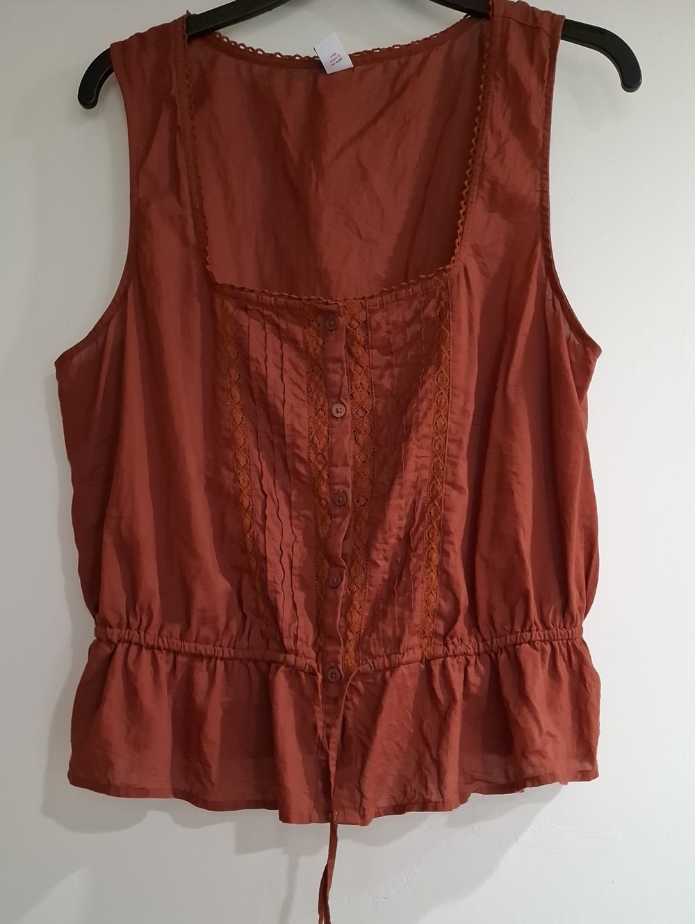 Old Navy Rust Button-Front Peplum Camisole